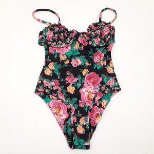 NWOT FOR LOVE & LEMONS ROSEWATER ONE-PIECE SWIMSUIT SIZE S